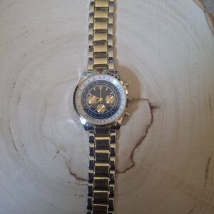 HABAND SILVER TONE CHRONOGRAPH WATCH WRISTWATCH